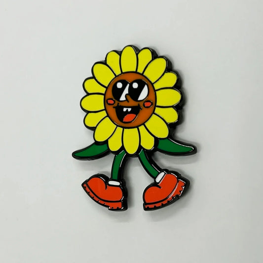 Sunflower Man Pin by Strike Gently Co.