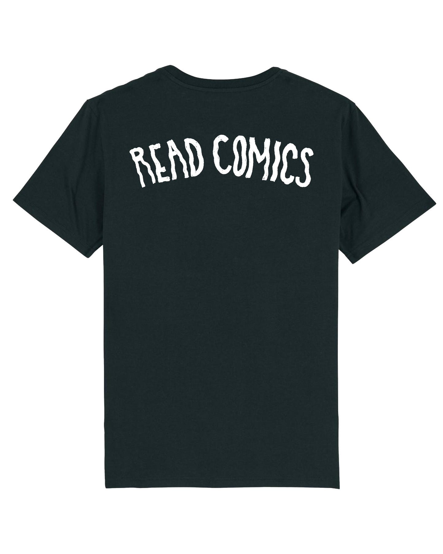 'READ COMICS Black Tee by Official CROM X Thought Bubble