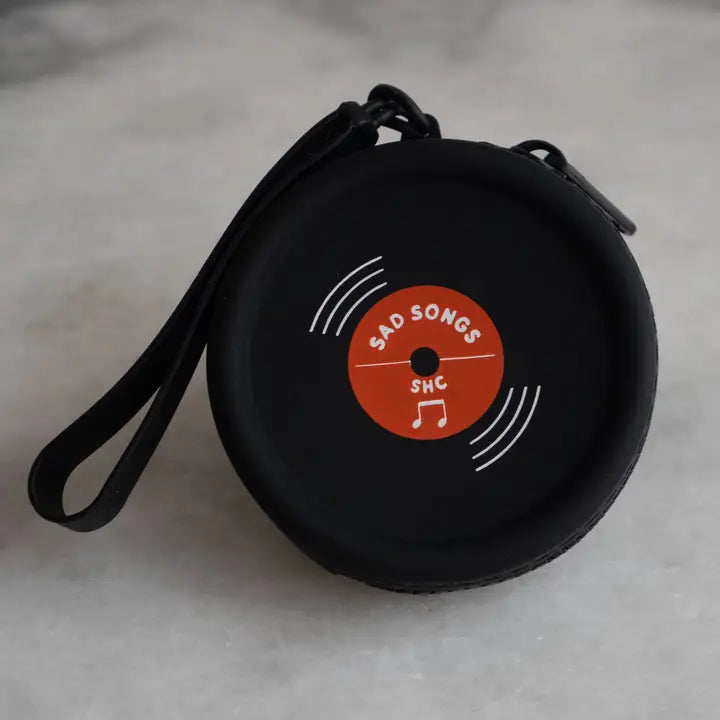 Sad Songs Record Zipper Coin Pouch by Stay Home Club