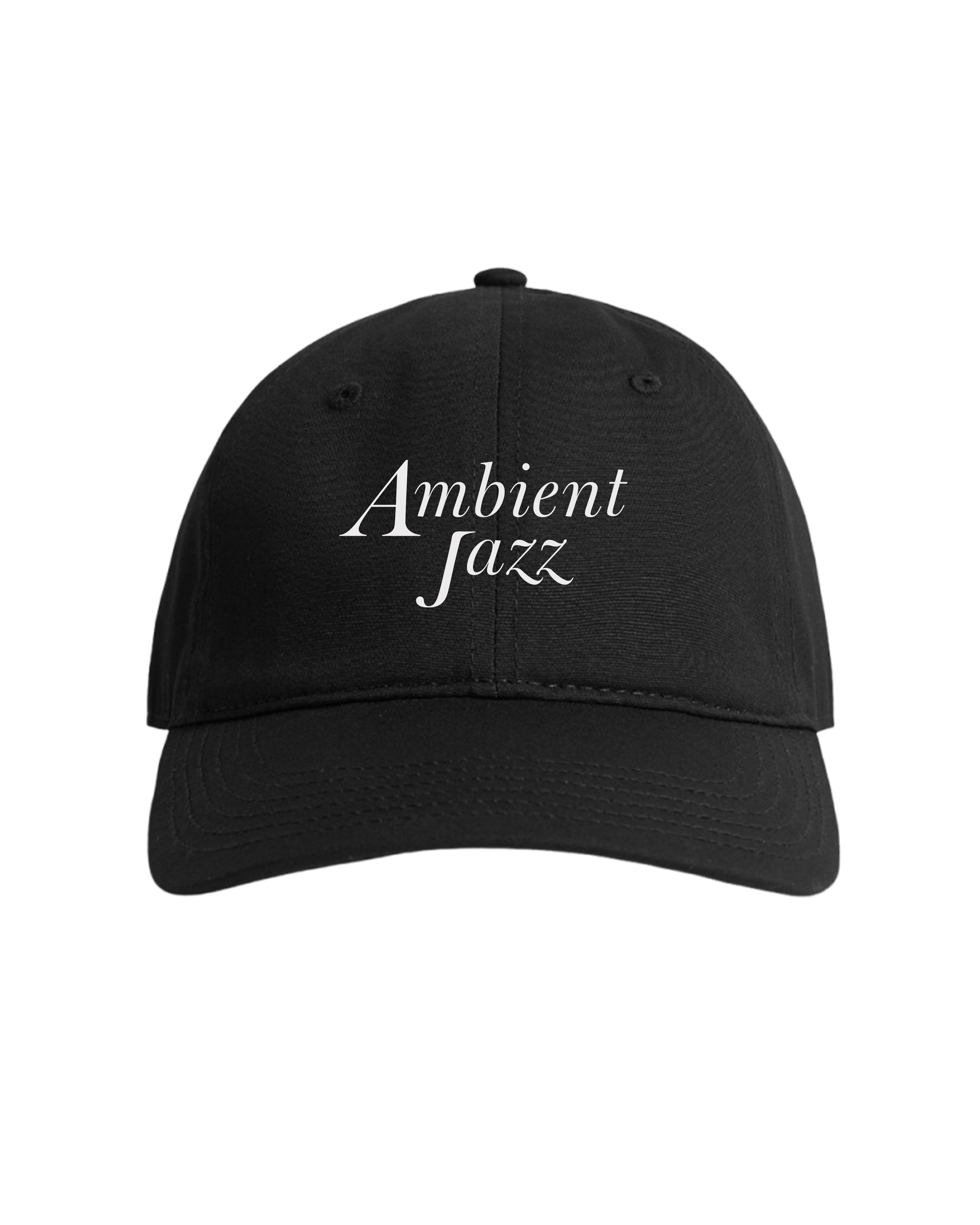 Ambient Jazz Embroidered Black Cap