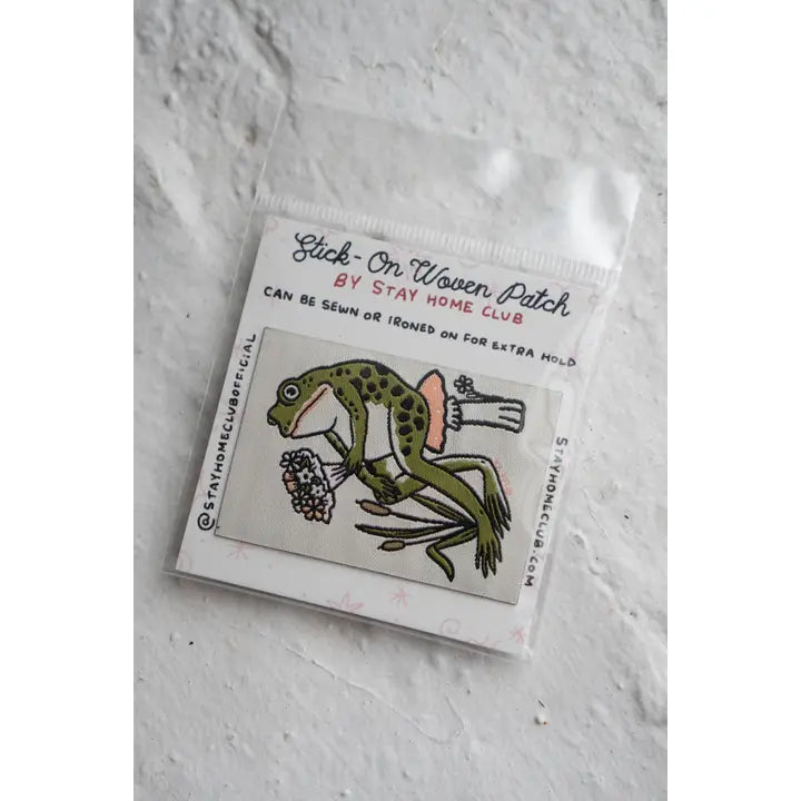 Froggy Bouquet Woven Sticky Patch by Stay Home Club