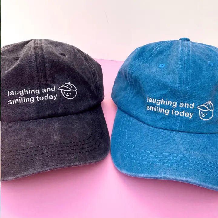 Laughing and Smiling Today Dad Cap by Clarice Tudor