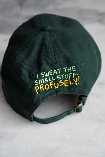 Sweat the Small Stuff Front & Back Green Dad Hat by Stay Home Club