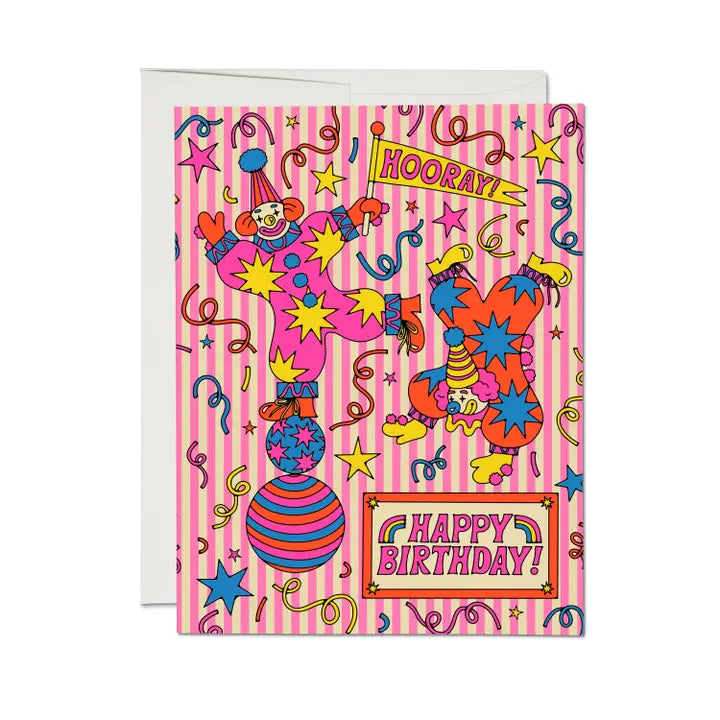 CLOWN BIRTHDAY Card by Red Cap Cards