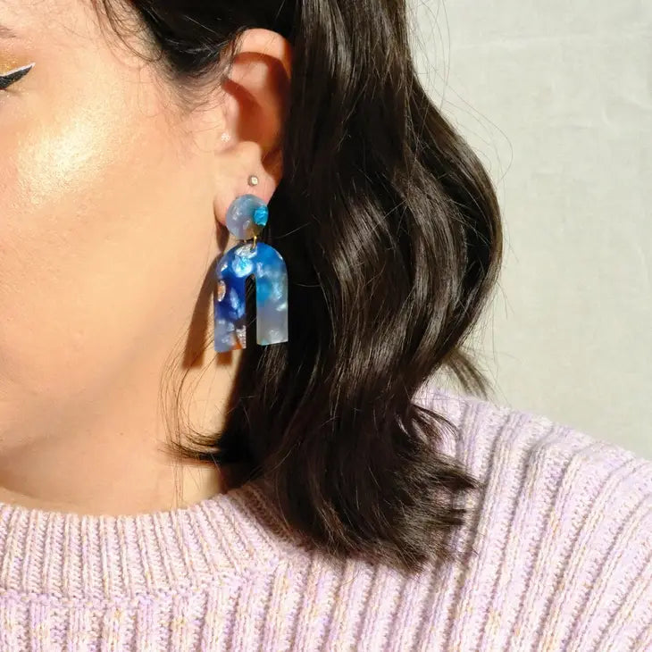 Arch Earrings Petals Collection - Blue Dream by Sleepy Mountain