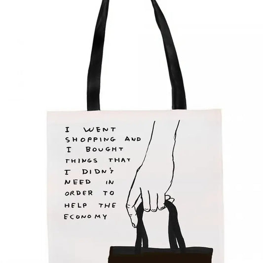 Went Shopping Tote Bag by David Shrigley