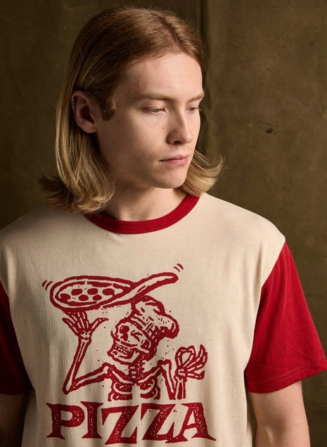Pizza Ringer T-Shirt by Pyknic