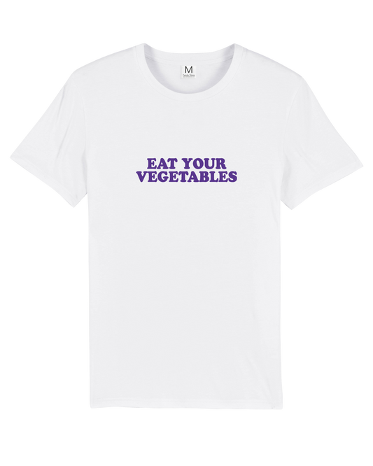 Eat Your Vegetables White TEE by Family Store