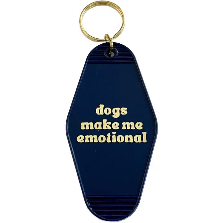 Dogs Make Me Emotional Motel Keychain by The Silver Spider