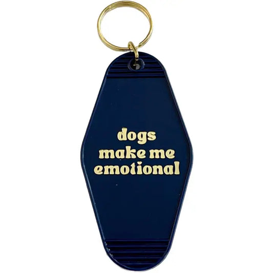Dogs Make Me Emotional Motel Keychain by The Silver Spider