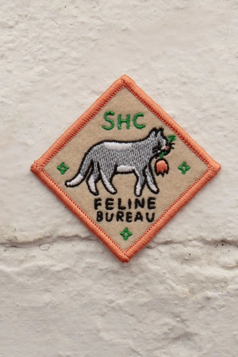 Feline Bureau - Felt Sticky Patch by Stay Home Club