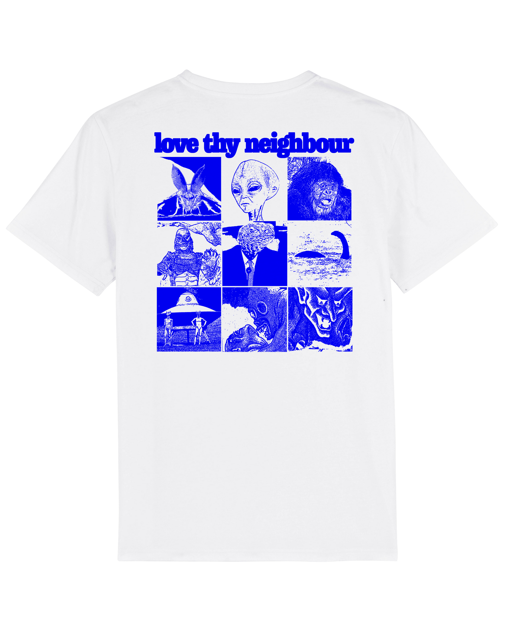 Love Thy Neighbour White T-shirt by J. Lee Graphics