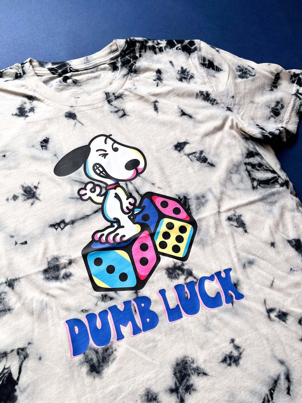 Tie Die Dumb Luck Dog Tee by Furious Creationz