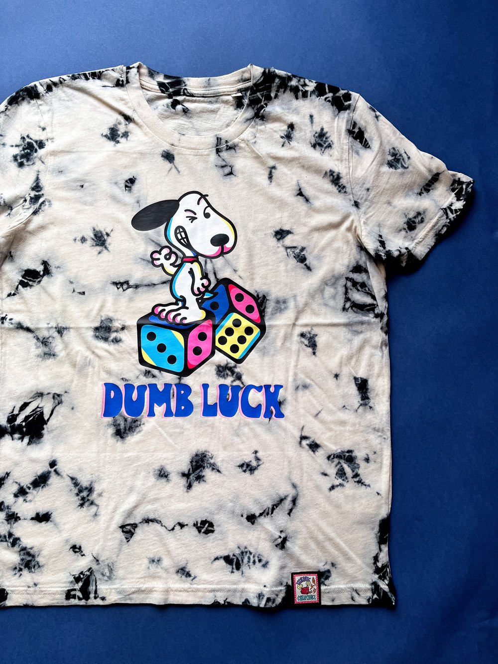 Tie Die Dumb Luck Dog Tee by Furious Creationz