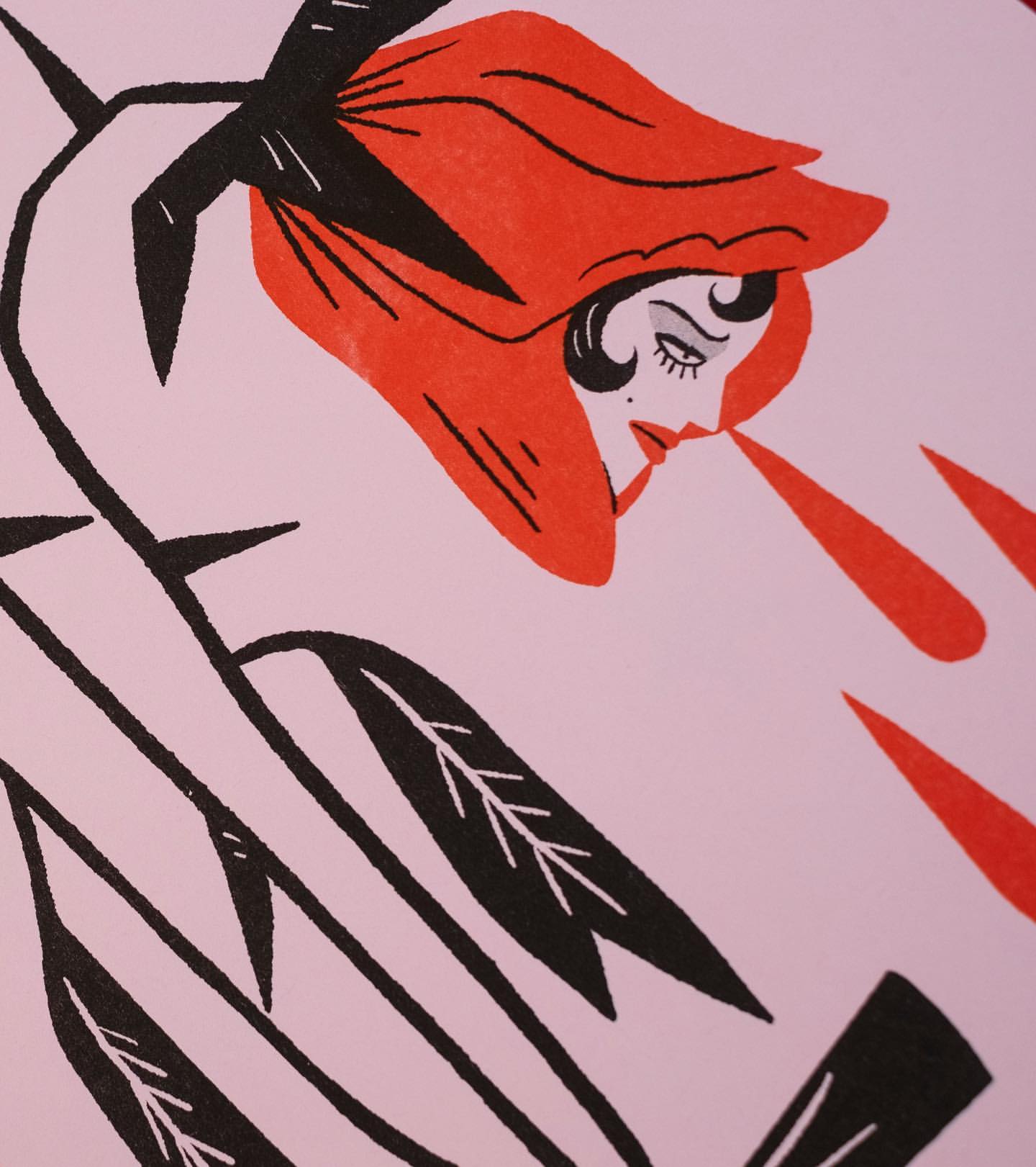 Bad Thoughts A3 Riso Print Pippa Toole