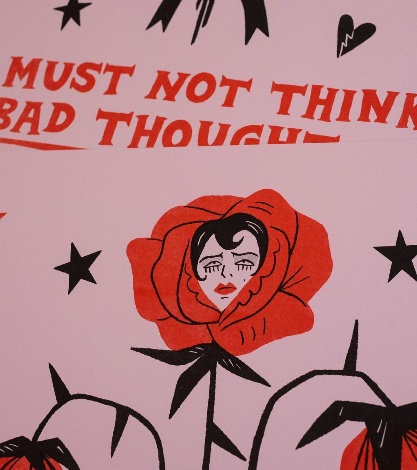 Bad Thoughts A3 Riso Print Pippa Toole
