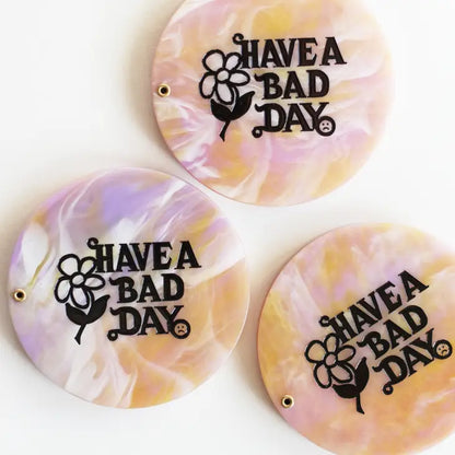 “Have A Bad Day” Retro Compact Pocket Mirror by COUSINS COLLECTIVE