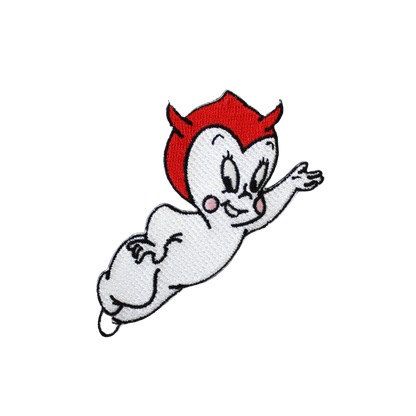 Casper Ghost Devil Halloween Embroidered Iron On Patch by Cousins Collective