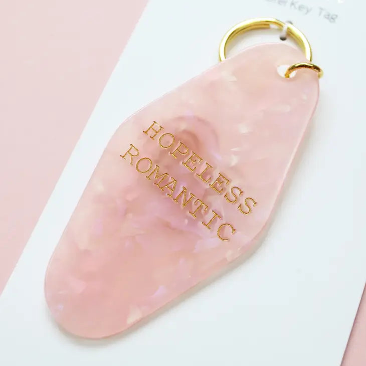 Crying Heart Motel Keytag Keychain - Pink Marble by Cousins Collective