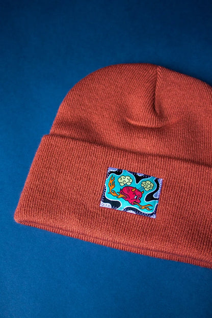 Hot Stuff Recycled Trawler Beanie by Furious Creationz