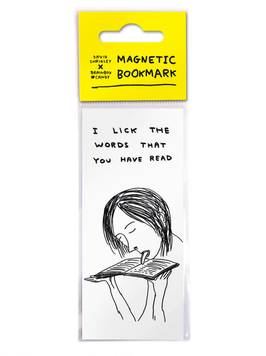 Lick The Words Magnetic Bookmark by David Shrigley