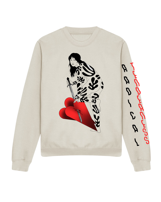Radical Tenderness Off-White Sweatshirt by Mab Matiere Noire x Family Store