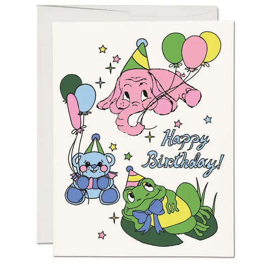 Birthday Animals birthday greeting card by Red Cap Cards