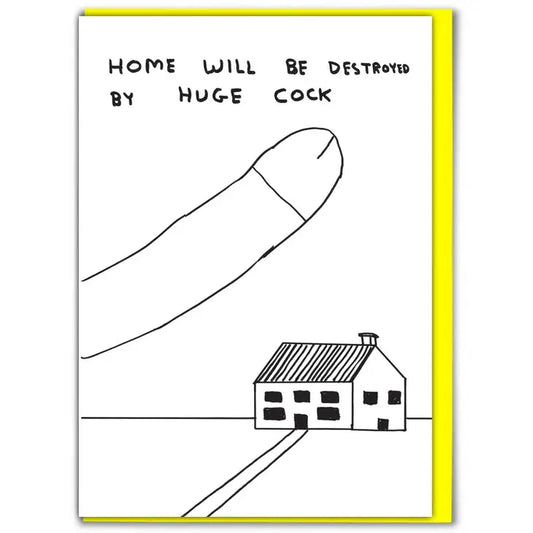 Home Destroyed Card by David Shrigley
