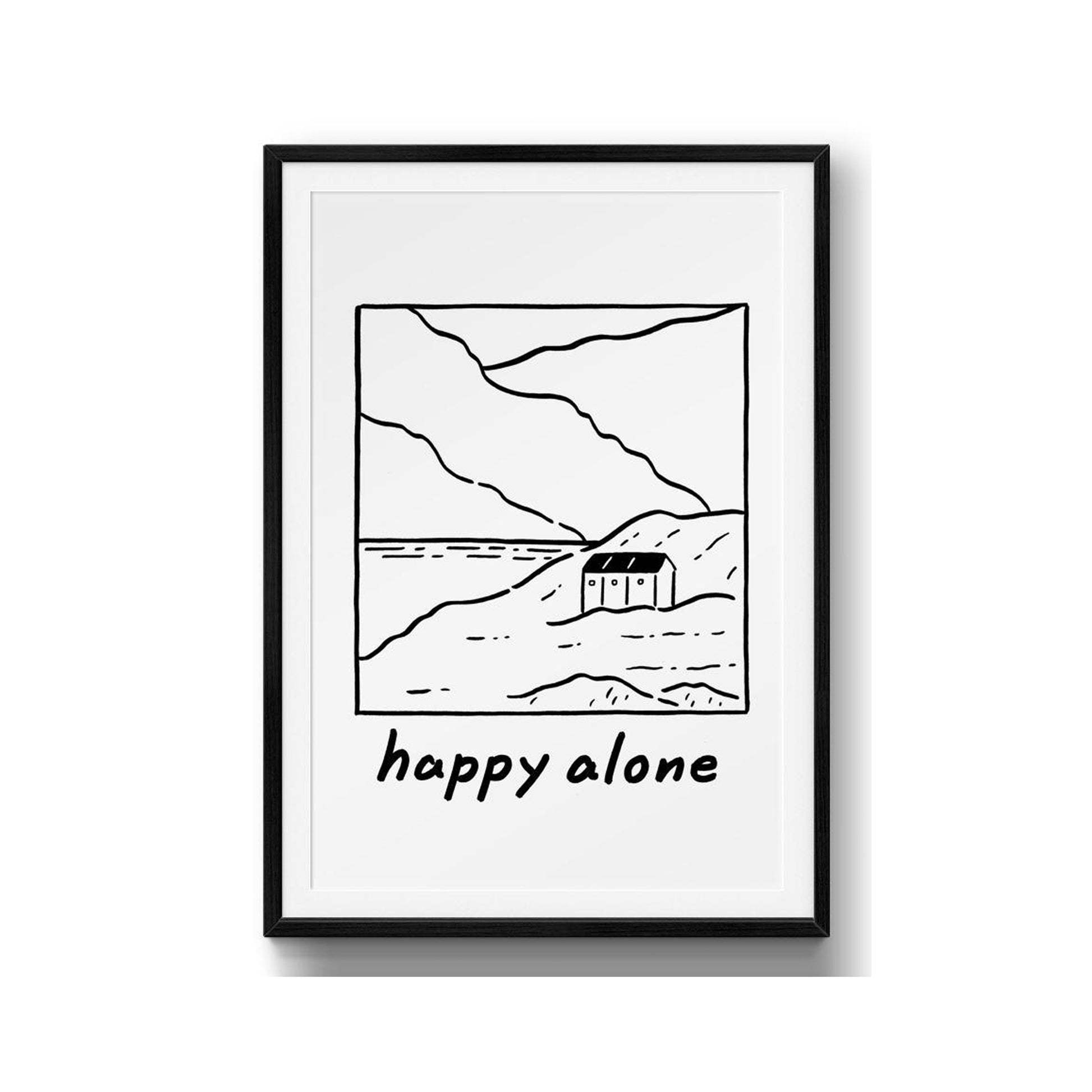 Happy Alone Print By Stay Home Club - Family Store