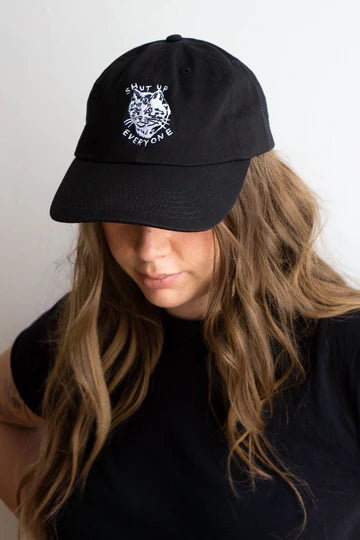 Shut Up Everyone Dad Hat Black by Stay Home Club